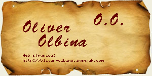 Oliver Olbina vizit kartica